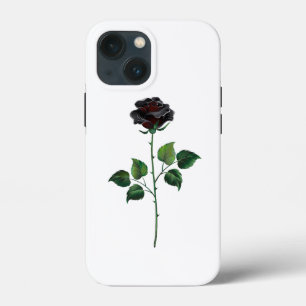 Funda Para iPhone 13 Mini Flor rosa negra