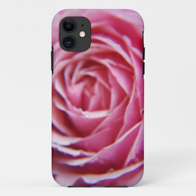 Funda De Case-Mate Para iPhone Flor rosa rosa (Reverso)