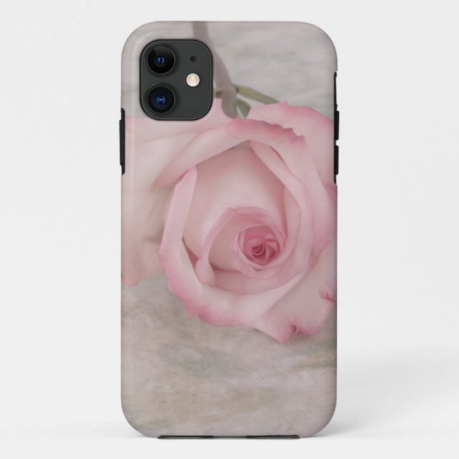 Funda De Case-Mate Para iPhone Flor rosa suave (Reverso)