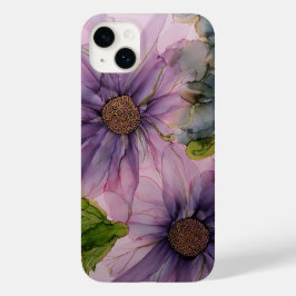Funda Para iPhone 14 Plus De Case-Mate flor rosa y morada de tinta de alcohol