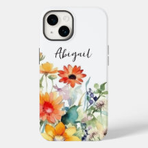 Flor salvaje colorida personalizada y vibrante