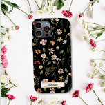 Funda Para iPhone 14 De Case-Mate Flor silvestre floral negra personalizada<br><div class="desc">¿Estás buscando un estuche para tu nuevo iPhone 14? Cute Funda de Flor Silvestre Floral Negro Personalizado - Funda para iPhone 14.</div>
