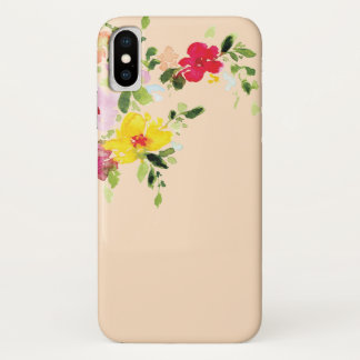 Funda Para iPhone X Flor silvestre florida acuarela