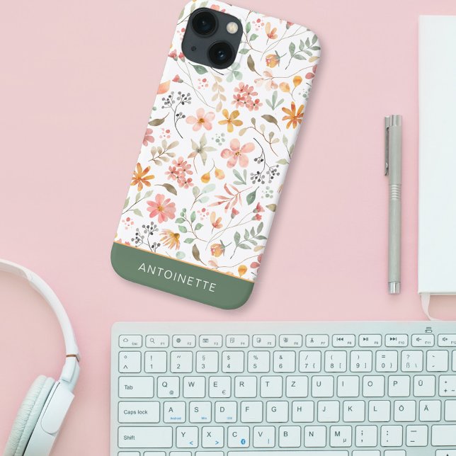 Funda De Case-Mate Para iPhone Flor silvestre rosa floral (Subido por el creador)
