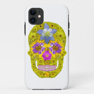 Funda Para iPhone 11 Flor Skull 3