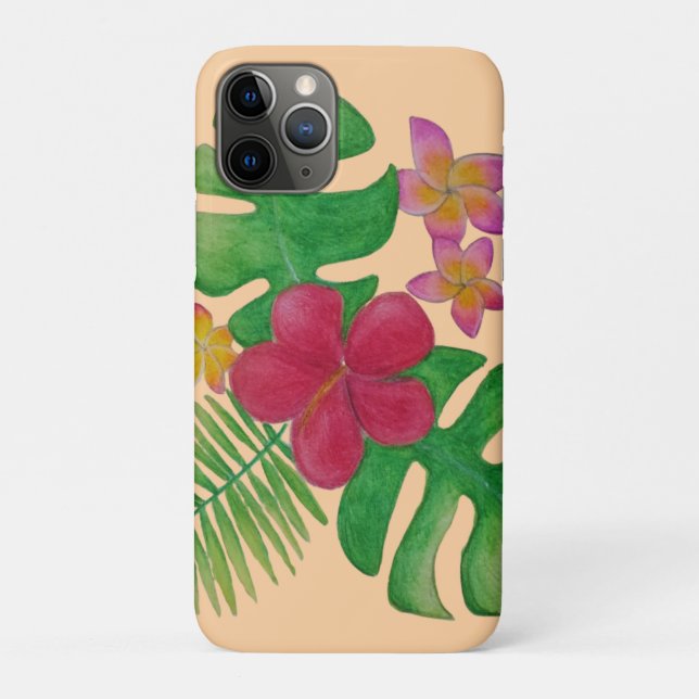 Funda De Case-Mate Para iPhone Flor tropical (Reverso)