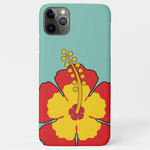 Funda Para iPhone 11 Pro Max Flor tropical hibiscus roja