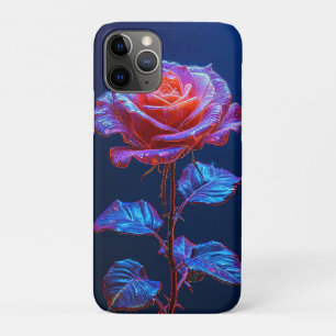 Funda Para iPhone 11 Pro Flor vibrante y brillante con acentos de neón