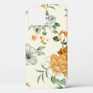 Funda Para iPhone 12 Flor vintage sin soldadura patrón vintage en retro
