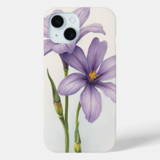 Funda Para iPhone 15 Flor violeta