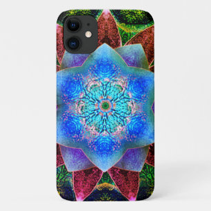 Funda Para iPhone 11 Flor virtual azulada o rústica