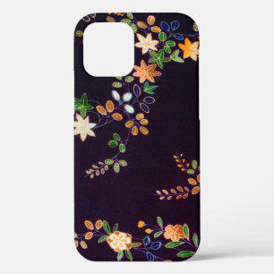 Funda Para iPhone 12 Flor y hoja otoñales, diseño japonés