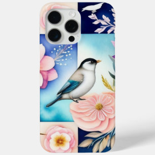 Funda Para iPhone 15 Pro Max Flor y Pájaro 