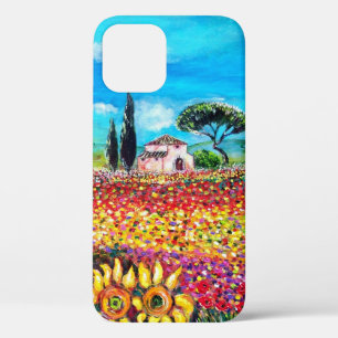Funda Para iPhone 12 FLORA EN TOSCANA/ Campos, Cachorros y girasoles C