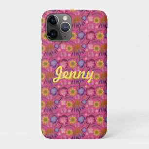 Funda Para iPhone 11 Pro Flora rosa silvestre personalizada
