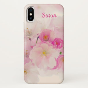 Funda Para iPhone X Flora Rosa Y Blanca