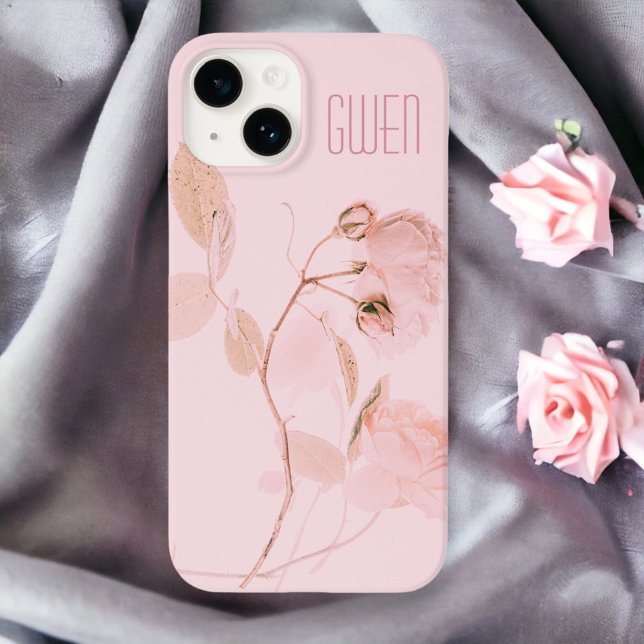 Funda De Case-Mate Para iPhone Flora suave rosa personalizada (Subido por el creador)