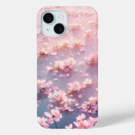 Funda Para iPhone 15 Floraciones etéreas rosas flotando en el agua