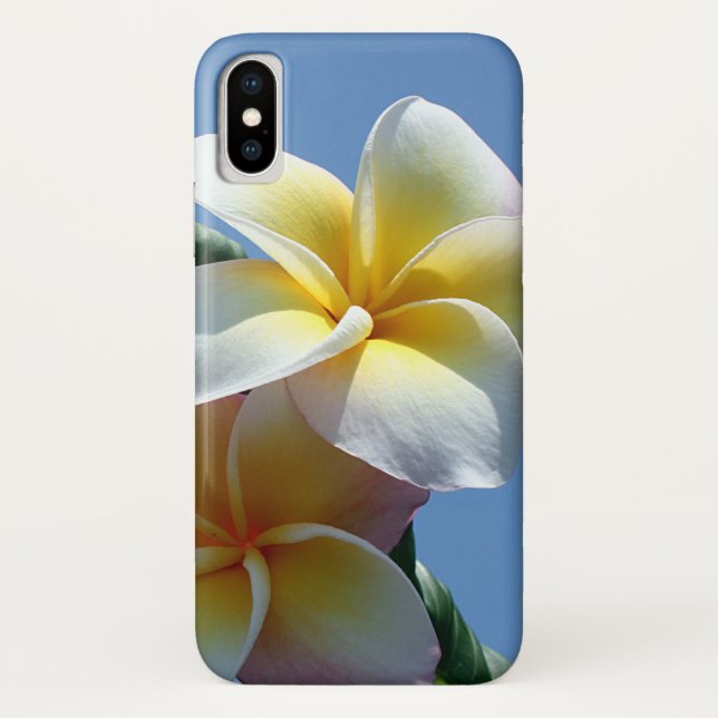 Funda De Case-Mate Para iPhone Floraciones llamativas del Frangipani del Plumeria (Reverso)