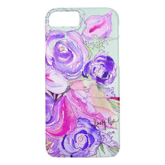 Funda De Case-Mate Para iPhone Floraciones púrpuras (Reverso)