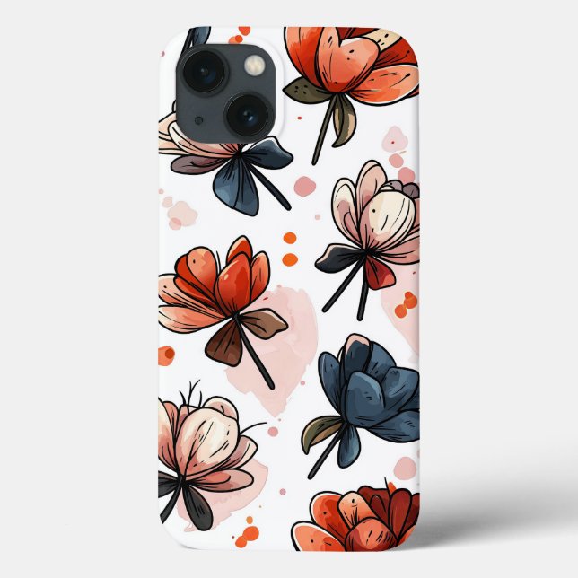 Funda De Case-Mate Para iPhone Floral (Reverso)