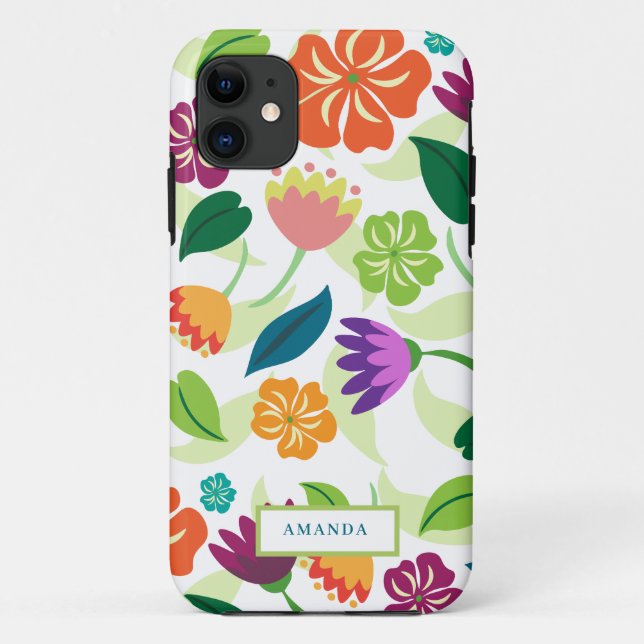 Funda De Case-Mate Para iPhone Floral (Reverso)