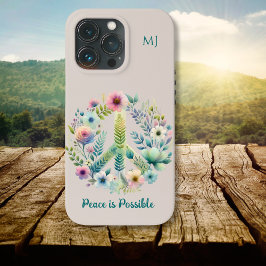 Funda Para iPhone 13 Pro Floral 70 retro Signo de paz "posible"