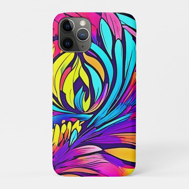 Funda De Case-Mate Para iPhone Floral Abstracto Vibrante (Reverso)