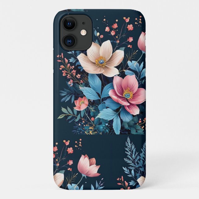 Funda De Case-Mate Para iPhone Floral acuarela (Reverso)