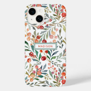 Funda Para iPhone 14 De Case-Mate Floral acuarela de vacaciones personalizada para n