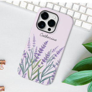 Funda Para iPhone 14 Pro De Case-Mate Floral Acuarela Lila Púrpura