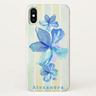 Funda Para iPhone X Floral Acuarela Personalizada
