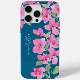 Funda Para iPhone 15 Pro Max Floral Acuarela Rosa