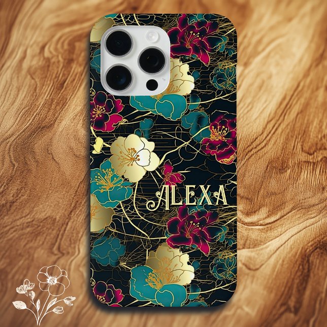 Funda De Case-Mate Para iPhone Floral audaz y elegante personalizada con acentos  (Subido por el creador)