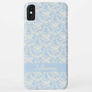 Funda Para iPhone XS Max Floral azul claro en el país francés personalizada