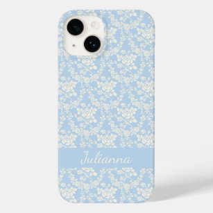 Funda Para iPhone 14 De Case-Mate Floral azul claro en el país francés personalizada