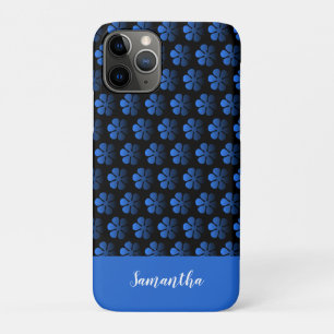 Funda Para iPhone 11 Pro Floral azul personalizada