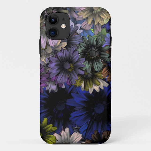 Funda De Case-Mate Para iPhone Floral azul y naranja (Reverso)