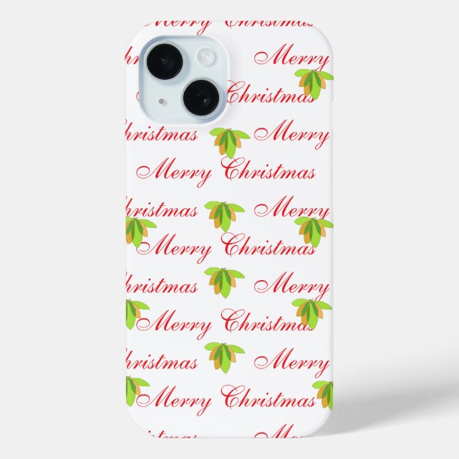 Funda De Case-Mate Para iPhone Floral blanca de navidad (Reverso )