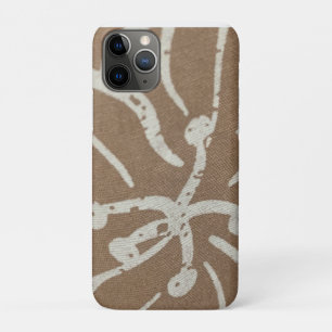 Funda Para iPhone 11 Pro Floral blanca sobre marrón