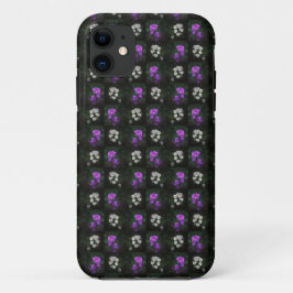 Funda Para iPhone 11 Floral Blanca y Morada