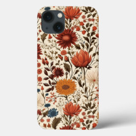 Funda Para iPhone 13 Floral botánica de otoño moderna