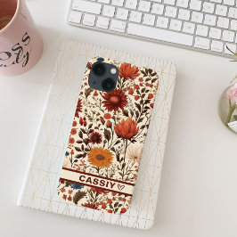 Funda Para iPhone 13 Floral botánica de otoño moderna