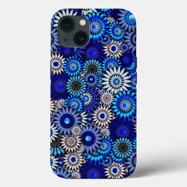 Funda De Case-Mate Para iPhone Floral: Bouquet de la Primavera Azul (Reverso )
