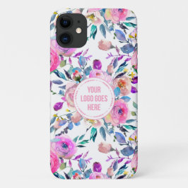 Funda Para iPhone 11 Floral con logotipo personalizado de bonito
