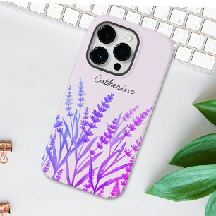 Funda Para iPhone 14 Pro De Case-Mate Floral de Acuarela Lavanda Púrpura