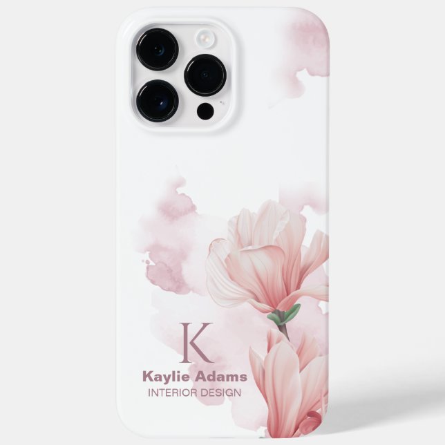 Funda De Case-Mate Para iPhone Floral de acuarela romántica (Reverso)
