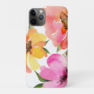 Funda Para iPhone 11 Pro Floral de color amarillo rosado de oro Rosa Girona