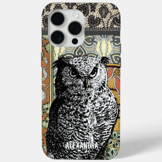 title_seo2 Floral de estilo Art Nouveau de búho personalizada