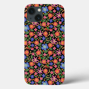Funda Para iPhone 13 Floral de estilo de arte folclórico sobre mini est